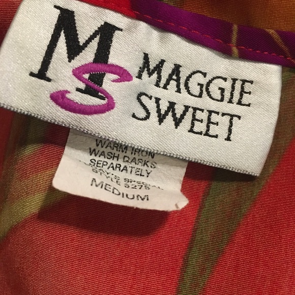 Maggie Sweet Tropical Maxi Dress M FREE SHIP - Picture 3 of 5